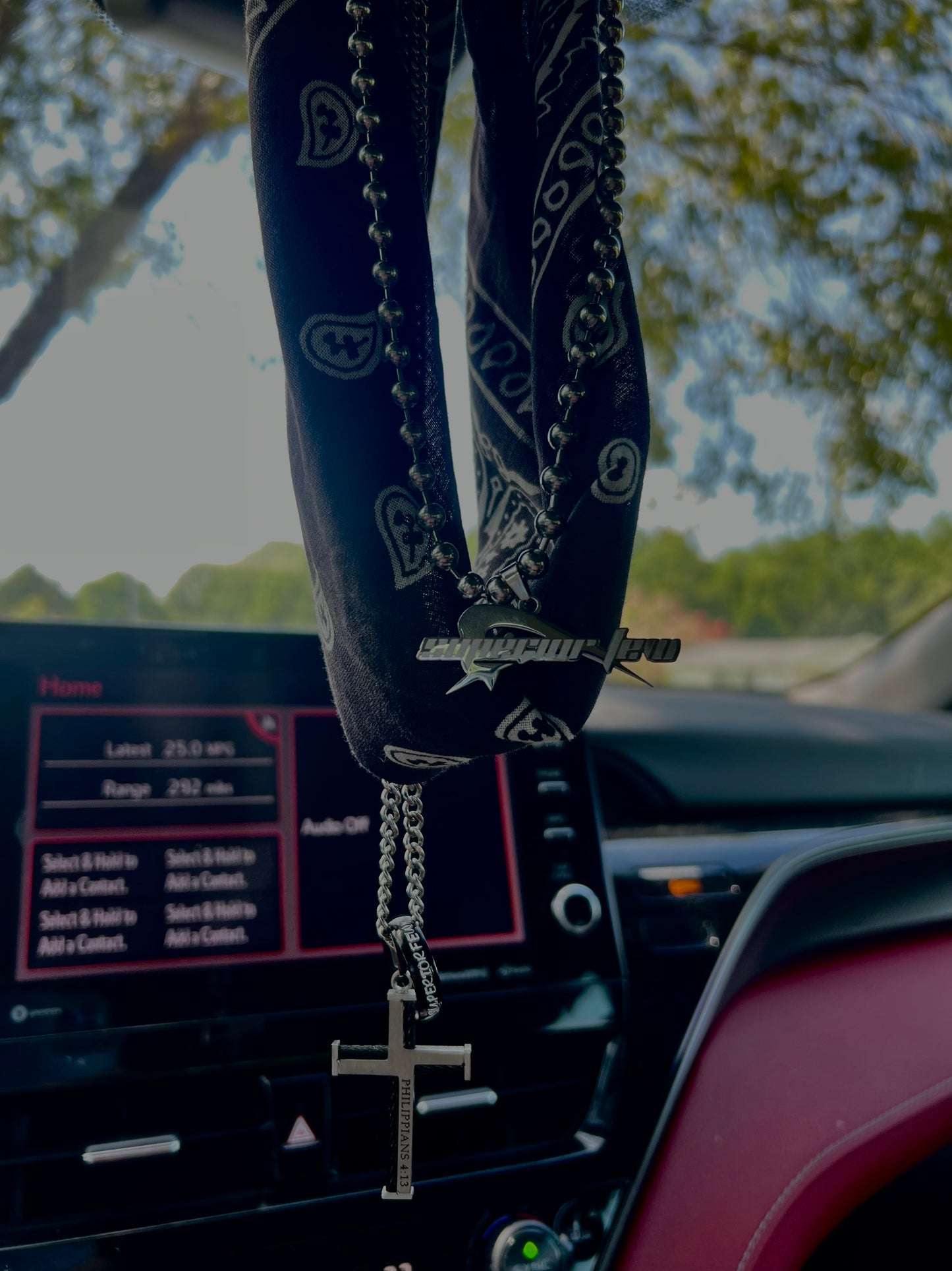 -Logo Ball Chain Necklace