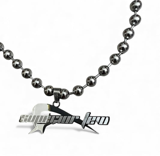 -Logo Ball Chain Necklace
