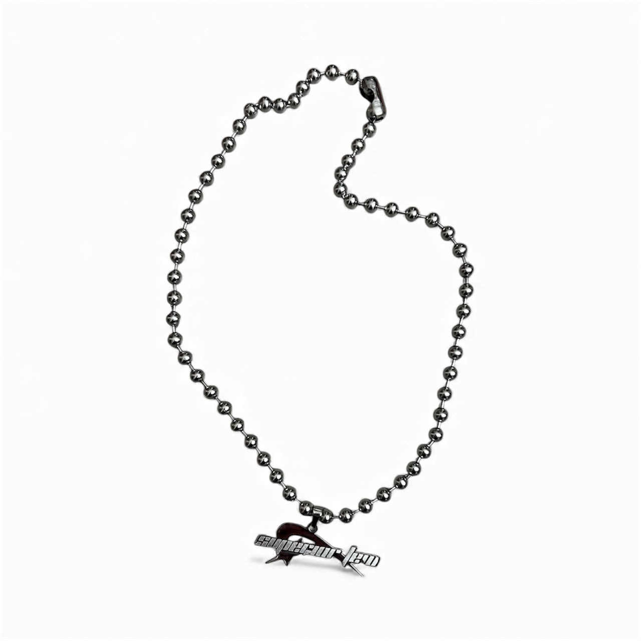 -Logo Ball Chain Necklace